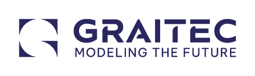 Graitec modeling the future logo blue