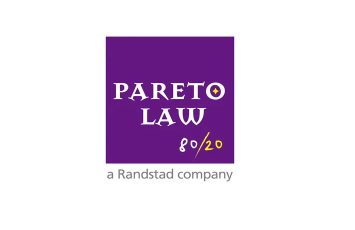 Pareto law purple block logo